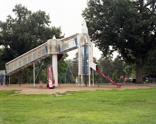 Illustration for article titled The haunting beauty of abandoned playground rockets